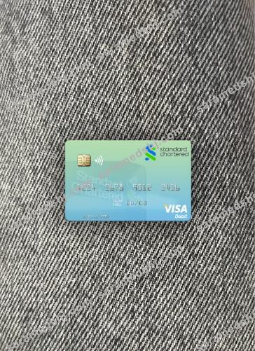 Zimbabwe Standard Chartered visa debit card photolook front